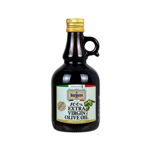 Extra Virgin Olive Oil in Glass Amphora by Barbiero, 16.9 fl oz (500 ml)