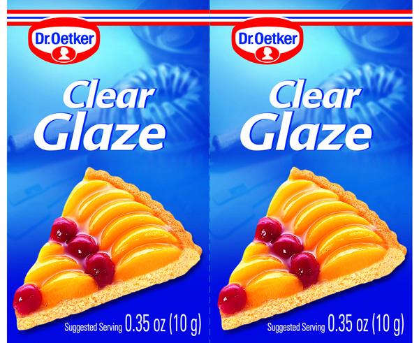 Pack of 2 Clear Cake Glaze by Dr. Oetker, 0.4 oz (10 g)