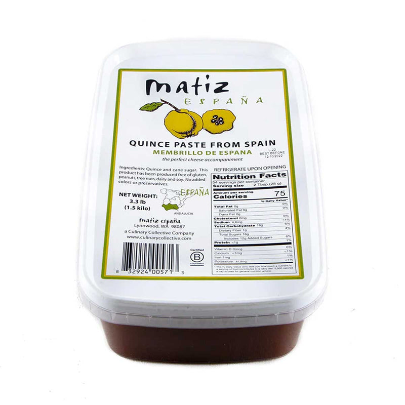 Matiz Organic Quince Paste from Spain, Large, 3.3 lb (1.5 kg)