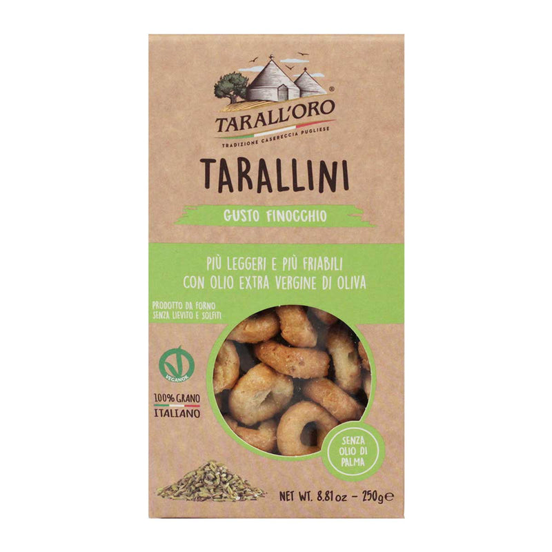 Tarall'Oro Italian Tarallini with Fennel, 8.8 oz (250 g)