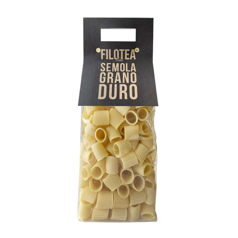 Mezze Maniche Durum Wheat Semolina Pasta by Filotea, 1.1 lb (500 g)