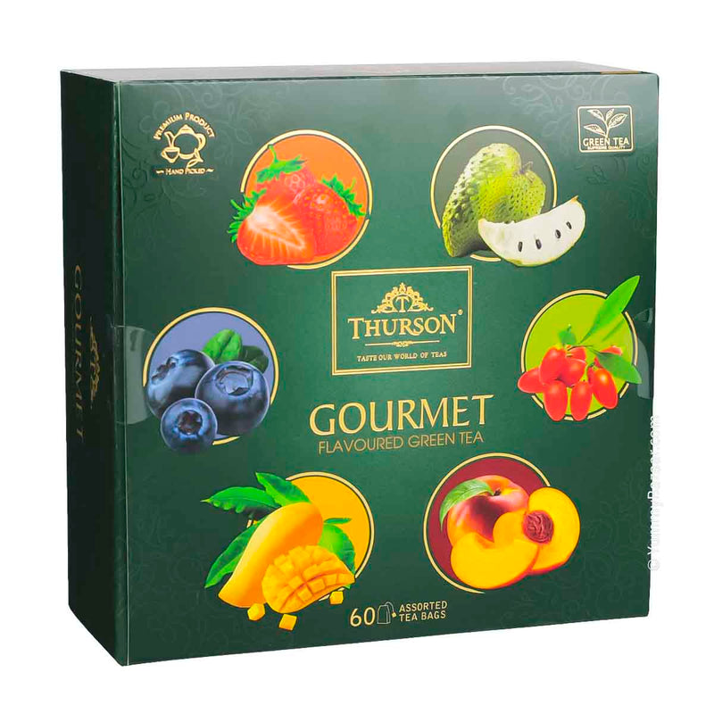 Assorted Fruit Green Tea, 60 Bags by Thurson, 3.2 oz (90 g)