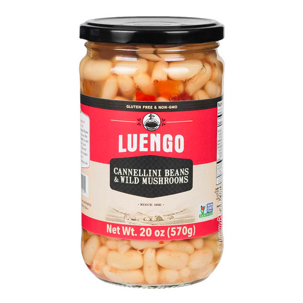 Cannellini Beans and Wild Mushrooms, Non-GMO by Luengo, 20 oz (570 g)