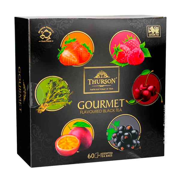 Assorted Fruit Black Tea, 60 Bags by Thurson, 3.2 oz (90 g)