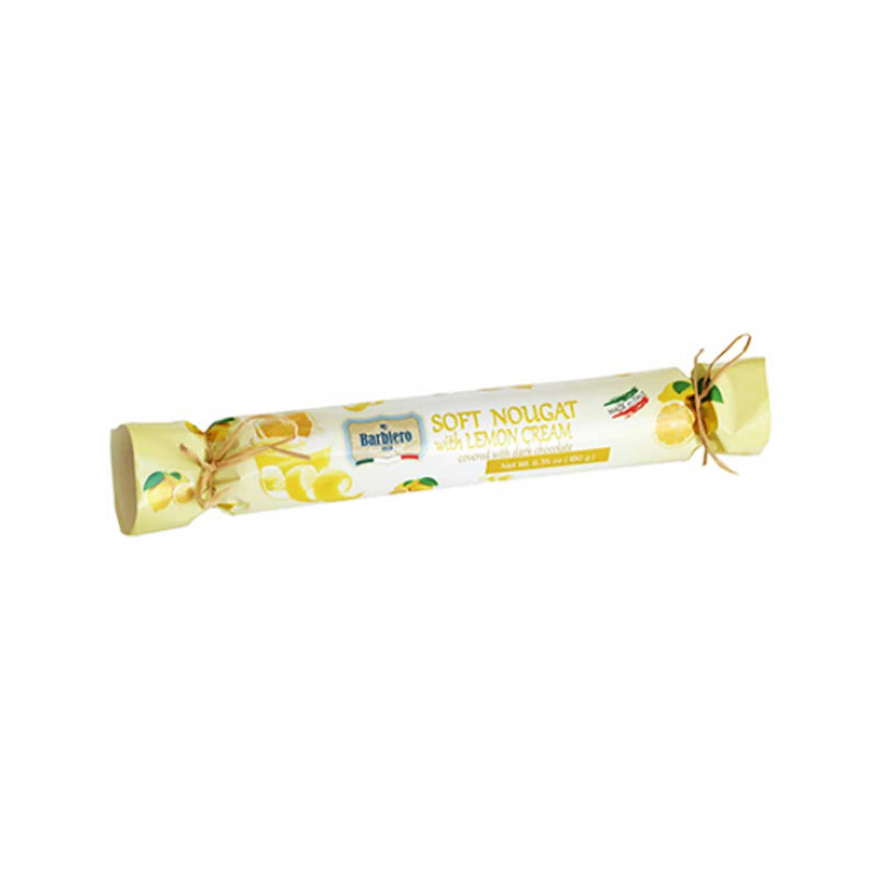 Italian Soft Nougat with Lemon Cream, Hand Wrapped by Barbiero, 6.35 oz (180 g)
