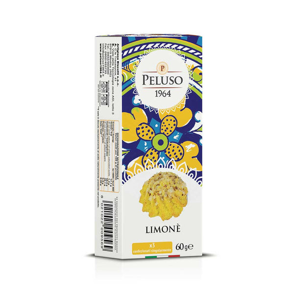 Italian Lemon & Almond Paste Cookies by Peluso, 2.12 oz (60 g)