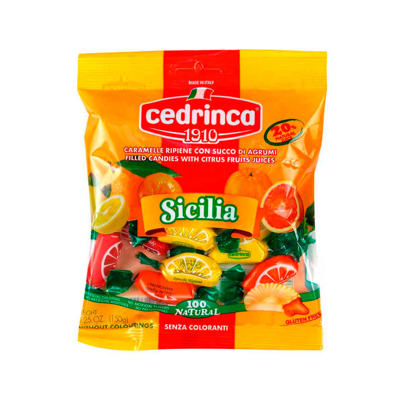 Sicilia Italian Citrus Filled Candies, Gluten Free by Cedrinca, 5.3 oz (150 g)