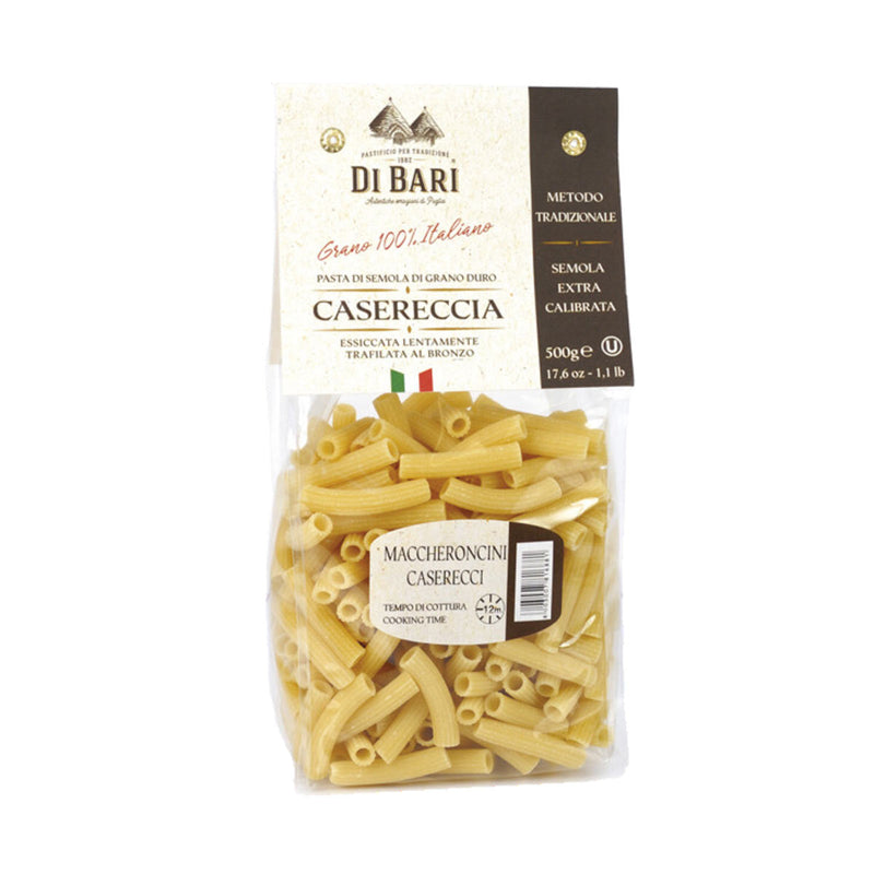 Maccheroncini Caserecci Pasta, Bronze Cut by Di Bari, 17.6 oz (500 g)