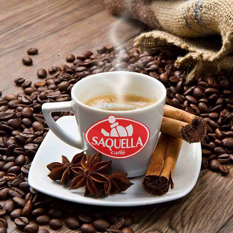 Espresso Roasted Ground Coffee, 100% Arabica by Saquella, 8.8 oz (250 g)