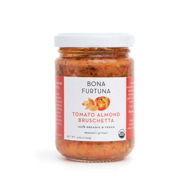 Organic & Vegan Tomato Almond Bruschetta by Bona Furtuna, 4.6 oz (130 g)
