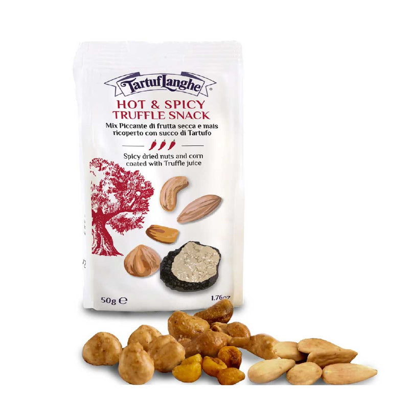 Tartuflanghe Hot & Spicy Dried Nuts and Corn Coated with Summer Truffle Juice, 1.76 oz (50 g)