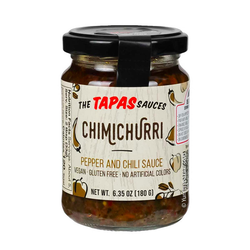 Spanish Pepper and Chili Sauce Chimichurri, Vegan by The Tapas Sauces, 6.4 oz (180 g)