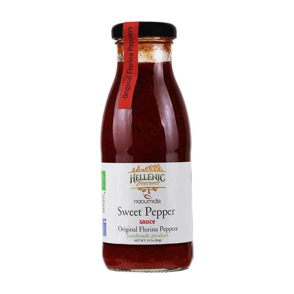 Handmade Organic Sweet Pepper Sauce from Greece by Hellenic Treasures, 9.17 oz (260 g)