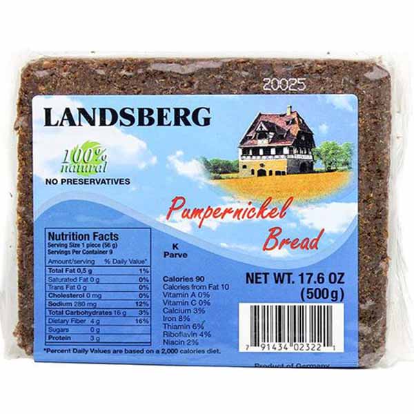 German Pumpernickel Bread by Landsberg, 17.6 oz (500 g)