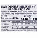 Connetable Sardines in Extra Virgin Olive Oil Millesime 2014 4.5 oz. (115g)