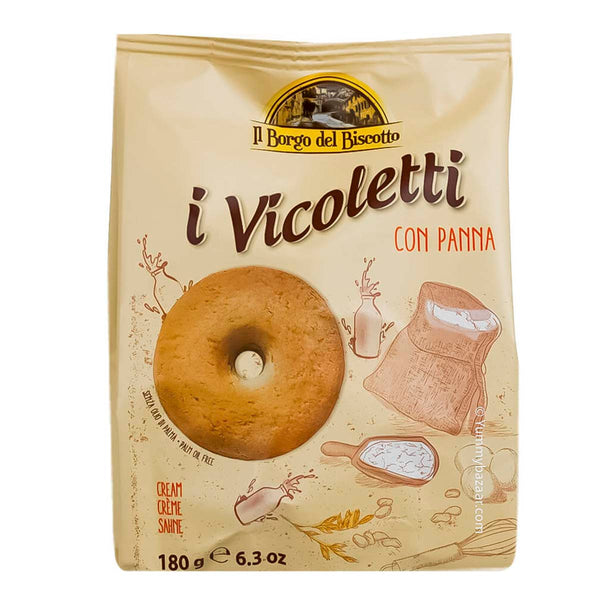 Italian Biscuits with Milk Cream by Borgo Del Biscotto, 6.3 oz (180 g)